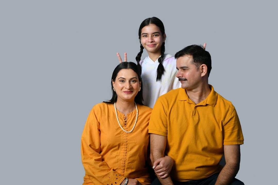 happy family after choosing insurance