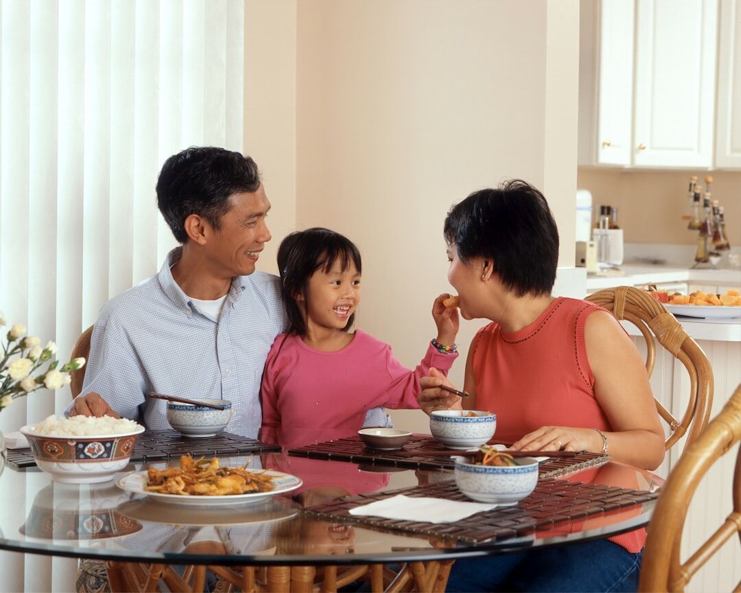 family reviewing insurance options